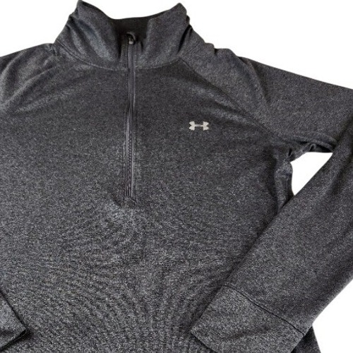 Under Armour Allseasongear Quarter Zip Pullover Gray Heather Semi-Fitted Small